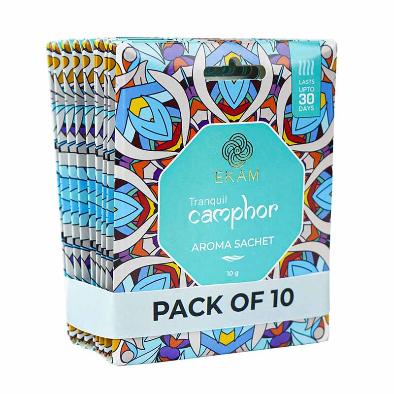 Combo Pack of 10 Tranquil Camphor Scented Sachets