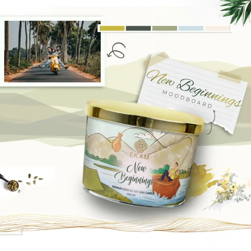 New Beginnings Scented 3 Wick Candle