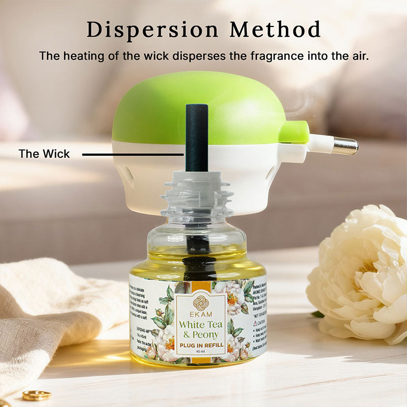 White Tea & Peony Scented Plug In Air Freshener Kit