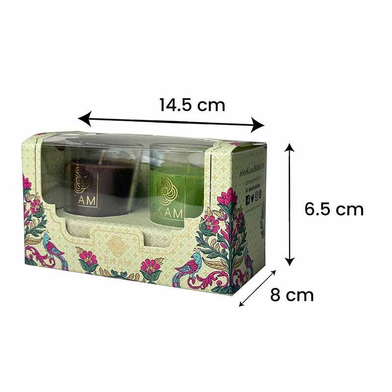 2 Pack Candle Gift Box |   Mahogany & Lemongrass