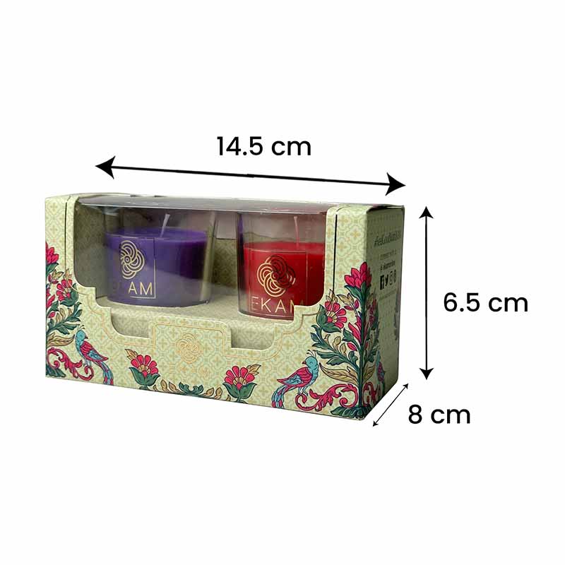 2 Pack Candle Gift Box |  Lavender & Rose
