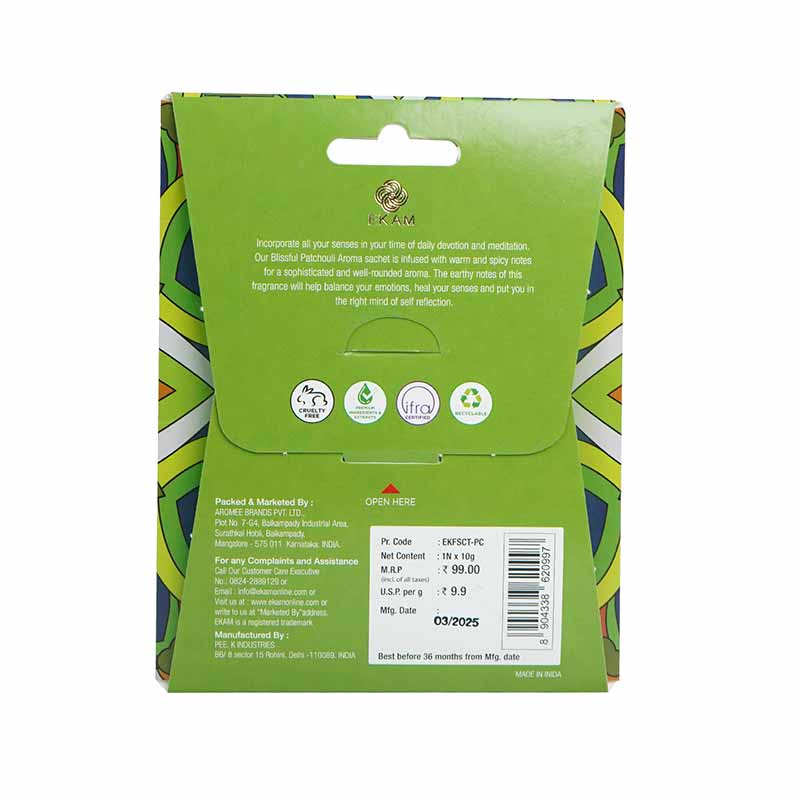 Combo Pack of 10 Blissful Patchouli Scented Sachets