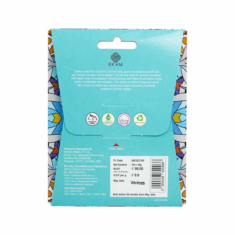 Combo Pack of 5 Tranquil Camphor Scented Sachets