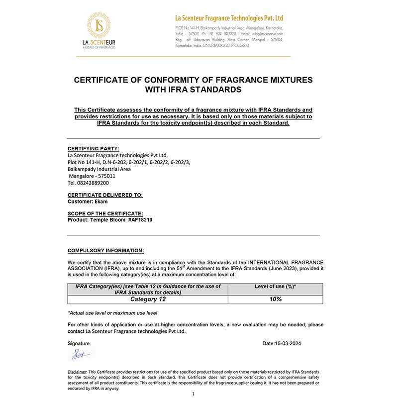 Temple Bloom Scented 3 Wick Refill Candle