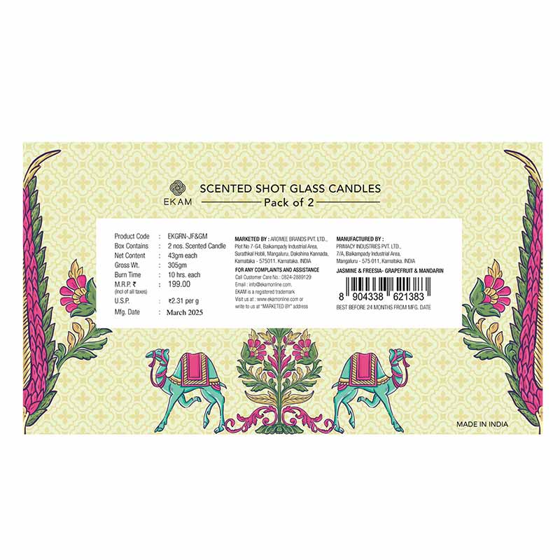 2 Pack Candle Gift Box |  Jasmine & Lime Mandarin