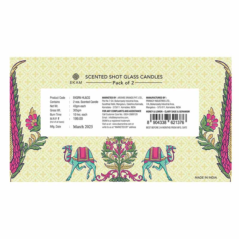 2 Pack Candle Gift Box | Honey and Lemon & Clary Sage