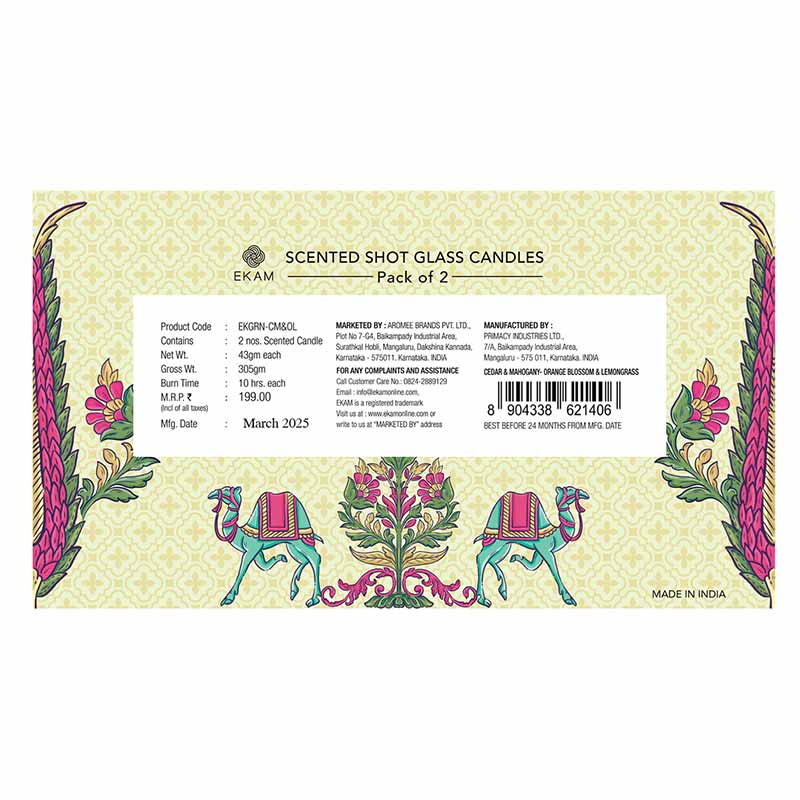 2 Pack Candle Gift Box |   Mahogany & Lemongrass