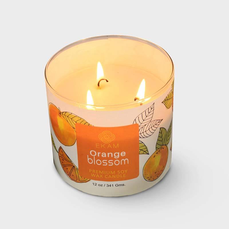 Orange Blossom Premium Soy Wax Candle, Fruity Series