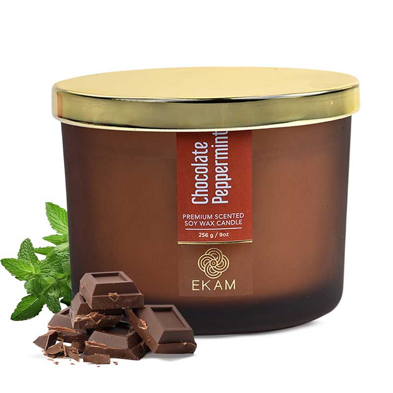 Chocolate Peppermint 3 Wick Scented Candle