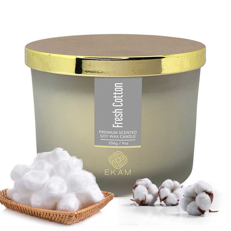 Fresh Cotton 3 Wick Scented Candle