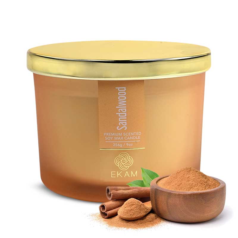 Sandalwood 3 Wick Scented Candle