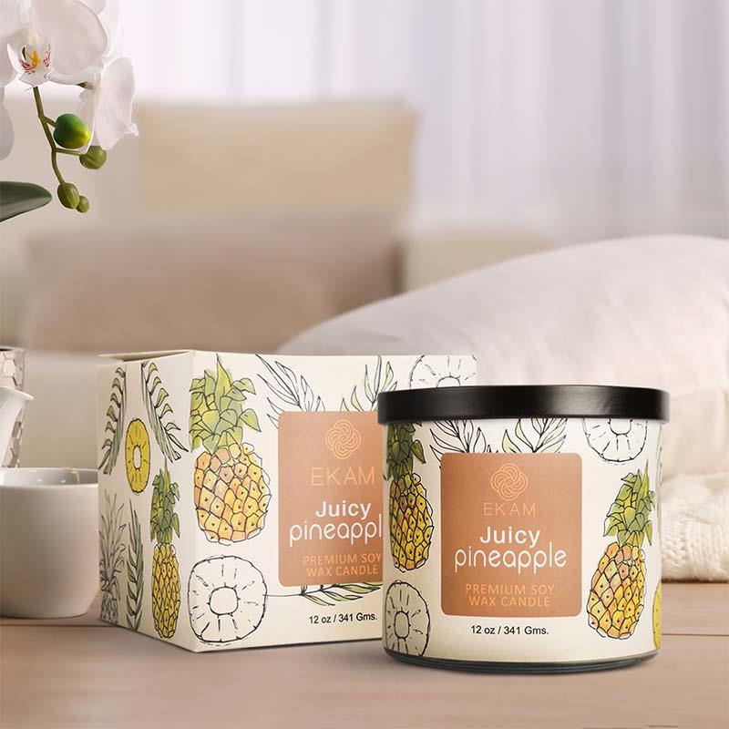 Juicy Pineapple Premium Soy Wax Candle, Fruity Series