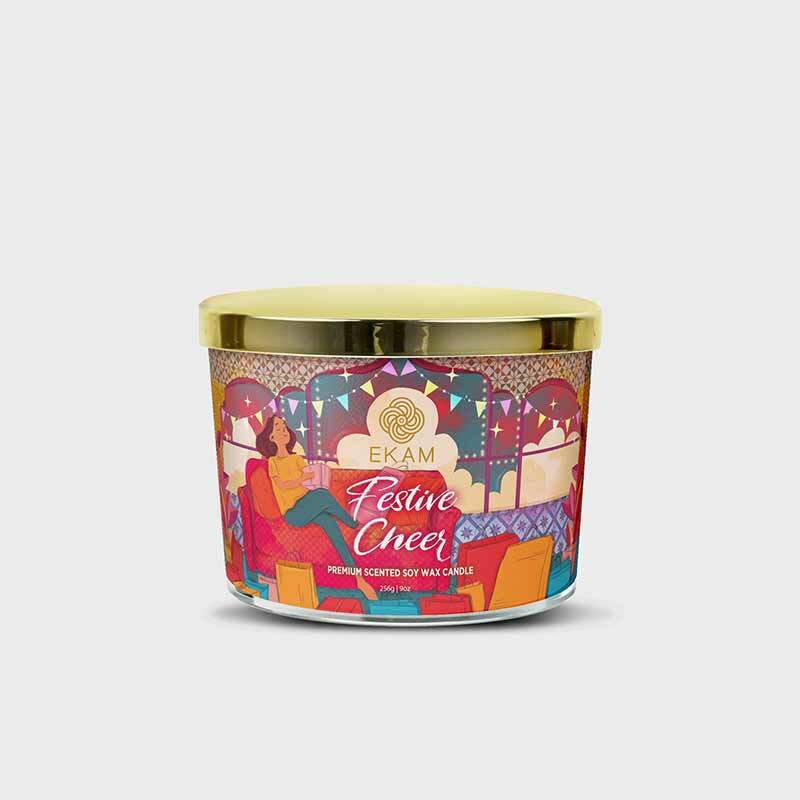 Festive Cheer Scented 3 Wick Candle