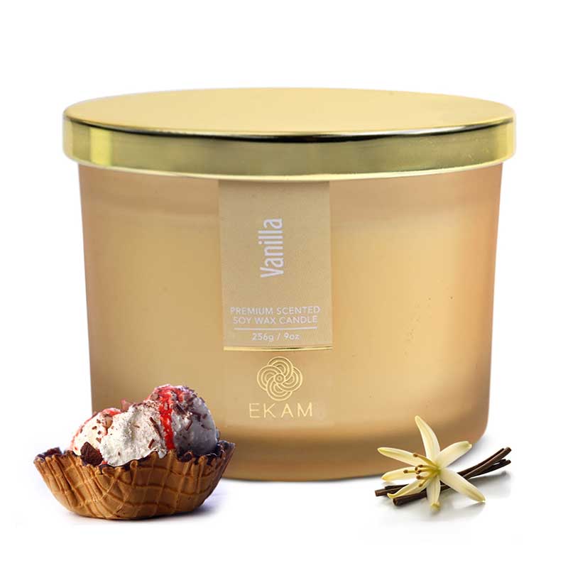 Vanilla 3 Wick Scented Candle