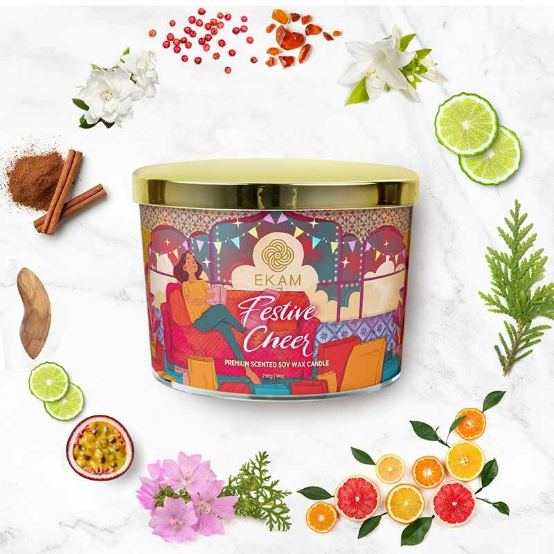 Festive Cheer Scented 3 Wick Candle