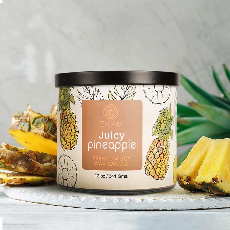 Juicy Pineapple Premium Soy Wax Candle, Fruity Series