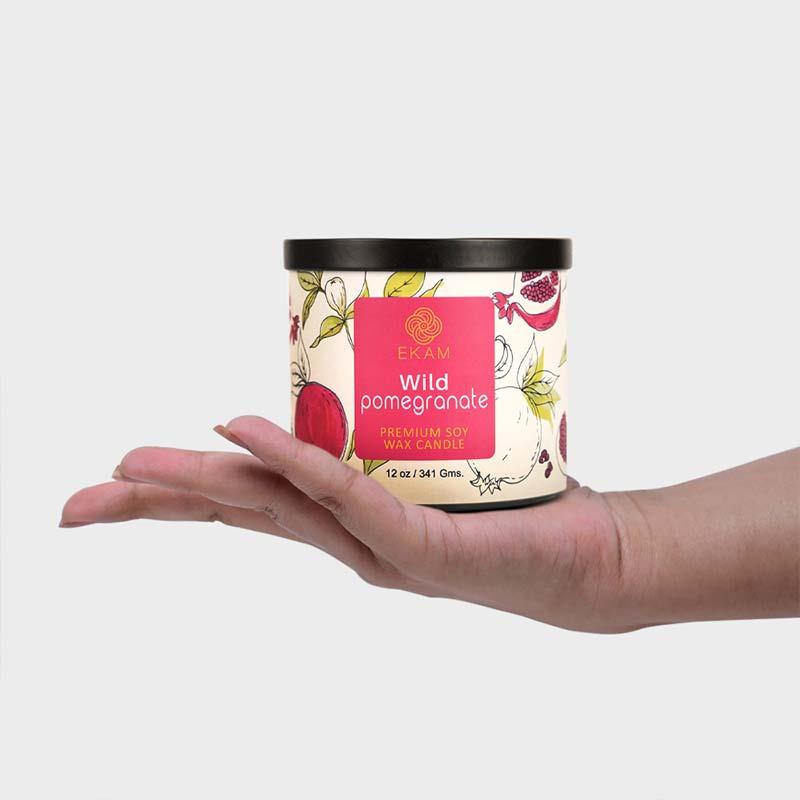 Wild Pomegranate Premium Soy Wax Candle, Fruity Series