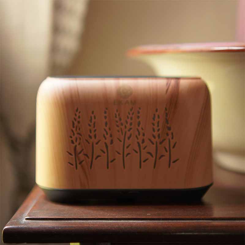 YX 1816 Lightwood with Grey Base Flame Aroma Diffuser