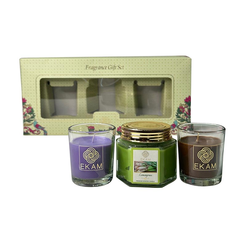3 Pack Candle Gift Set | Lavender, Lemongrass, Mahogany