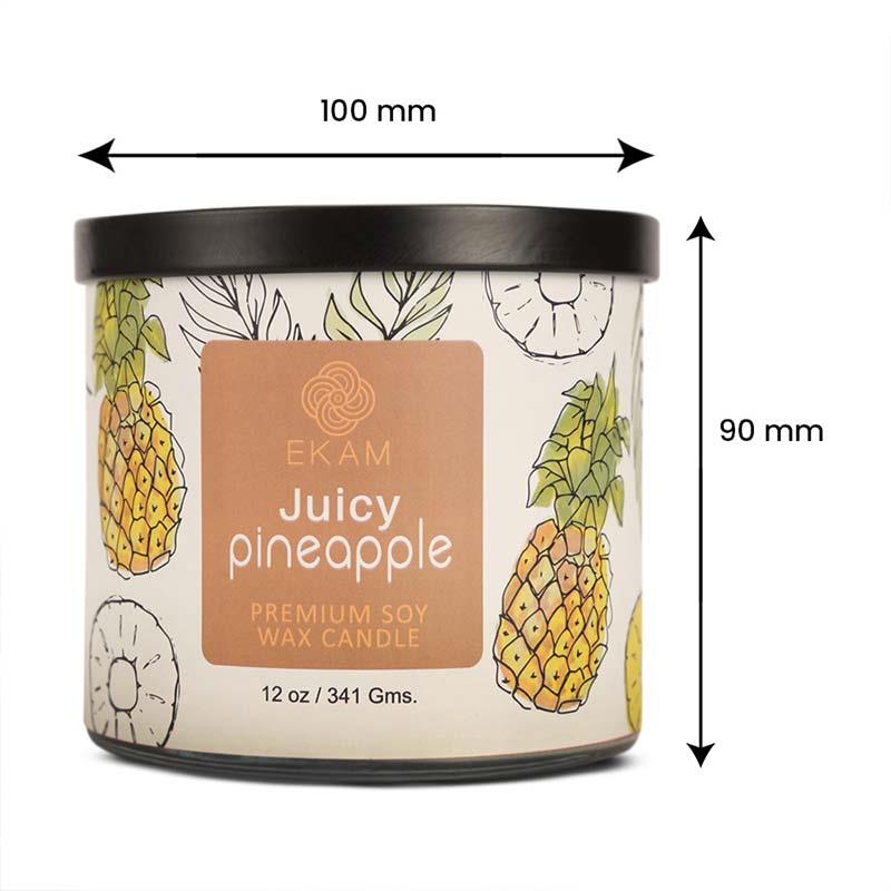 Juicy Pineapple Premium Soy Wax Candle, Fruity Series