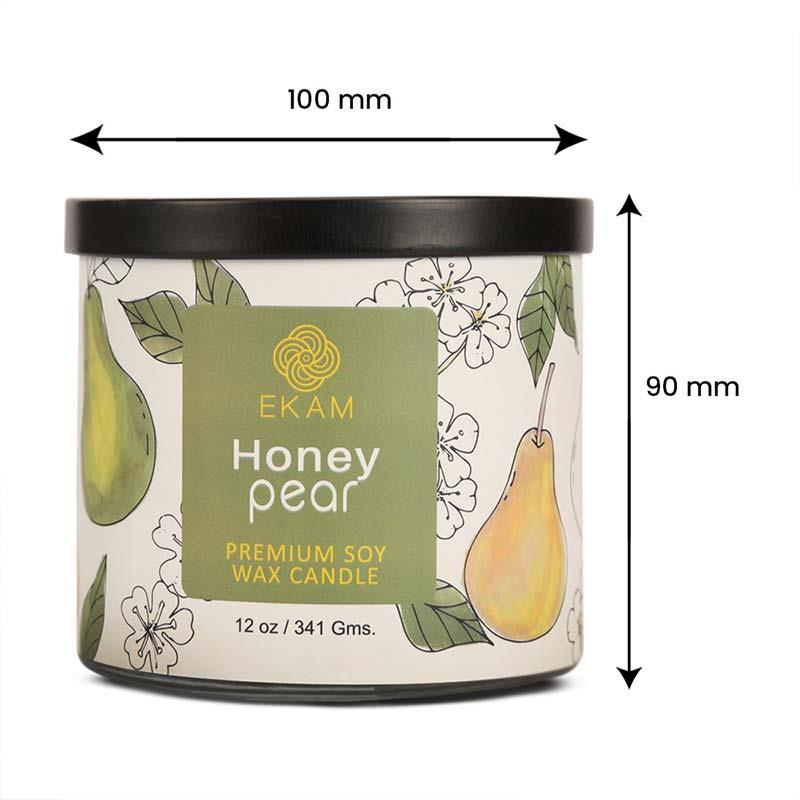 Honey Pear Premium Soy Wax Candle, Fruity Series