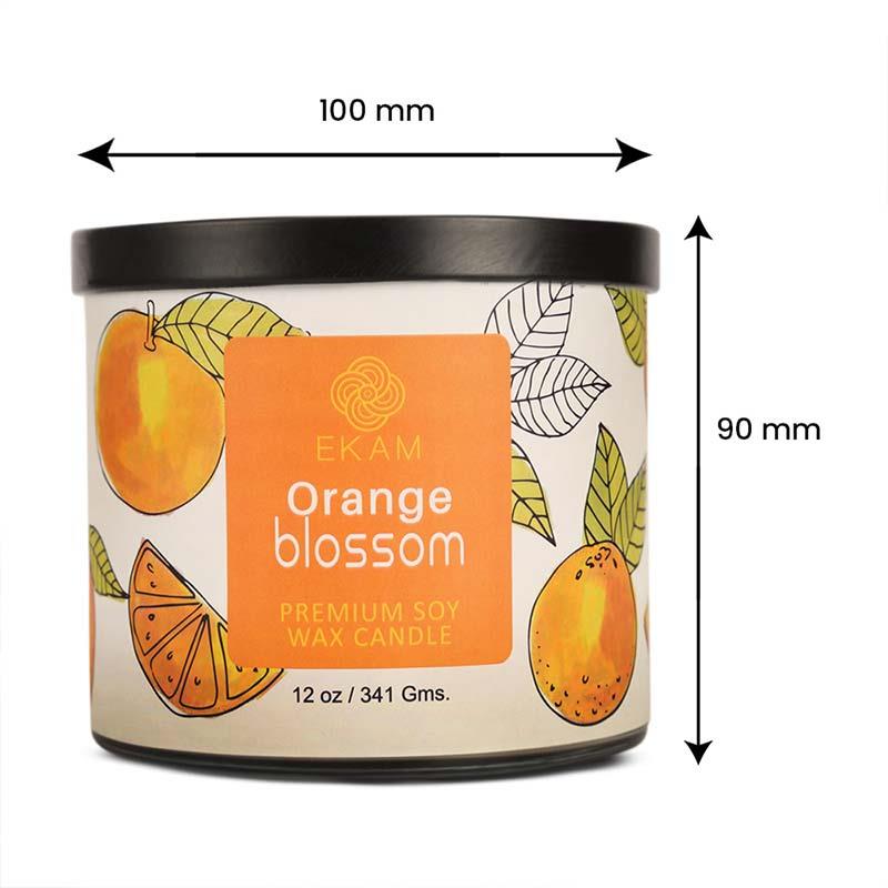 Orange Blossom Premium Soy Wax Candle, Fruity Series