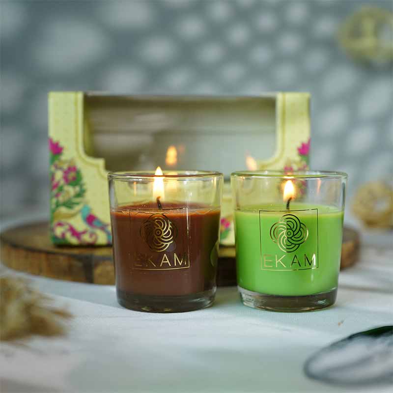 2 Pack Candle Gift Box |   Mahogany & Lemongrass