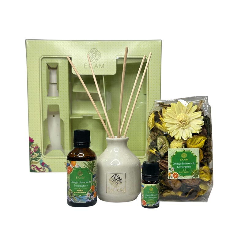 Orange Blossom & Lemongrass Reed Diffuser & Potpourri Gift Set