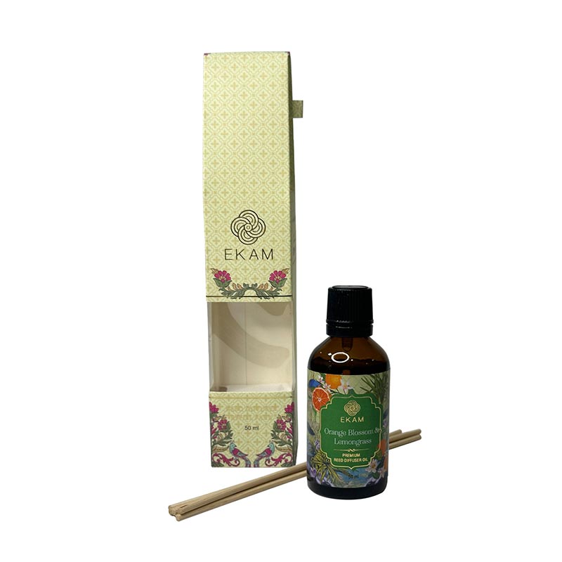 Orange Blossom & Lemongrass 50ml Reed Diffuser Refill Oil Gift Box