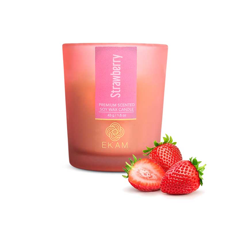 Strawberry Shot Glass Scented Candle