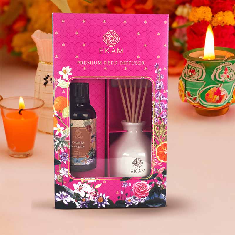 Cedar & Mahogany Reed Diffuser Set
