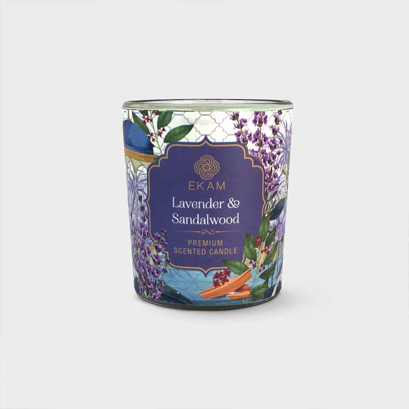 Pack of 2 Shot Glass Candles | Lavender & Sandalwood| Orange Rose & Lily