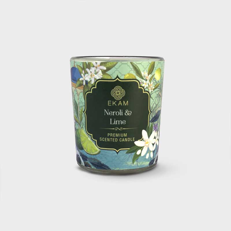Pack of 2 Shot Glass Candles | Neroli & Lime | Nagchampa