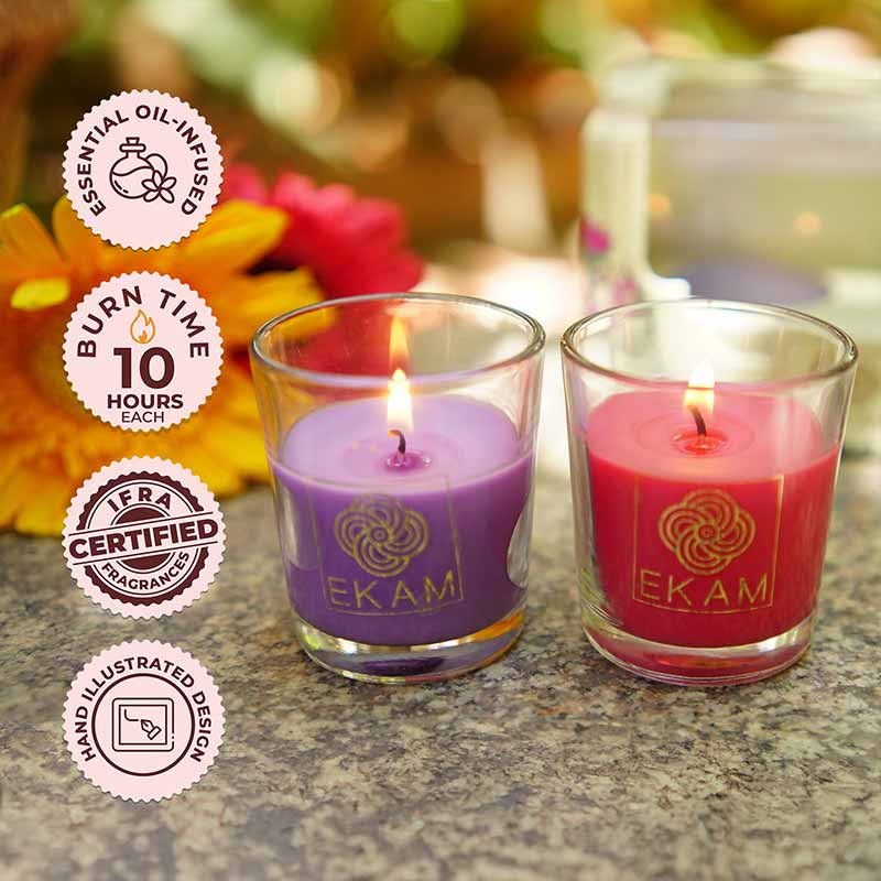 2 Pack Candle Gift Box |  Lavender & Rose