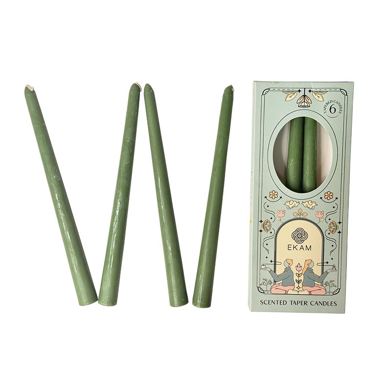 Pack of 6 Scented Taper Candles– Jasmine & Freesia