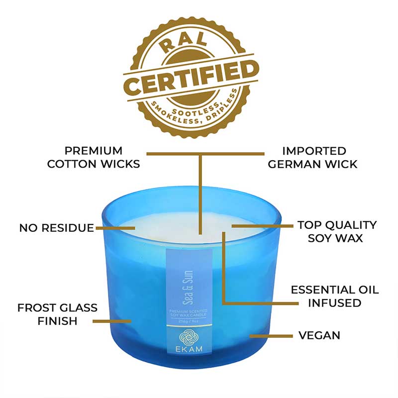 Sea & Sun 3 Wick Scented Candle