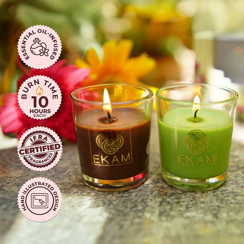 2 Pack Candle Gift Box |   Mahogany & Lemongrass