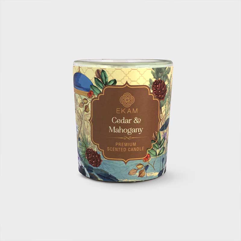 Pack of 2 Shot Glass Candles | Cedar & Mahogany | Orange Blossom & Lemongrass