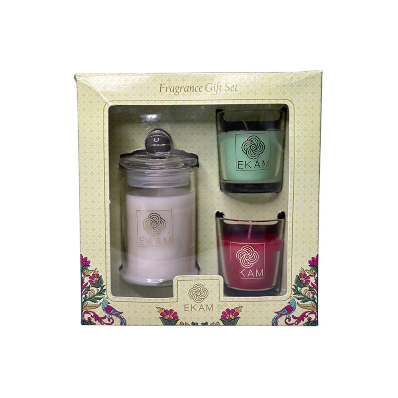 3 Pack Candle Gift Set | Jasmine, Fresh Cotton & Rose