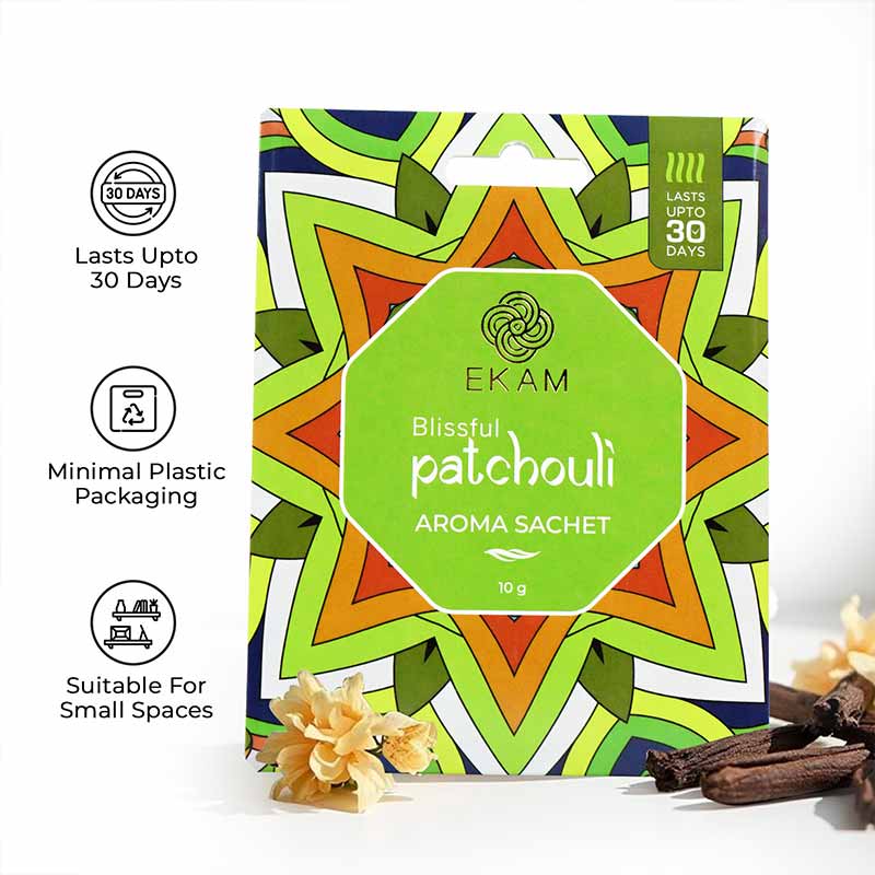 Combo Pack of 10 Blissful Patchouli Scented Sachets