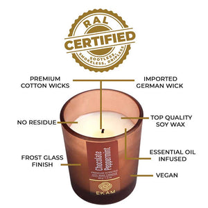 Chocolate Peppermint Shot Glass Scented Candle