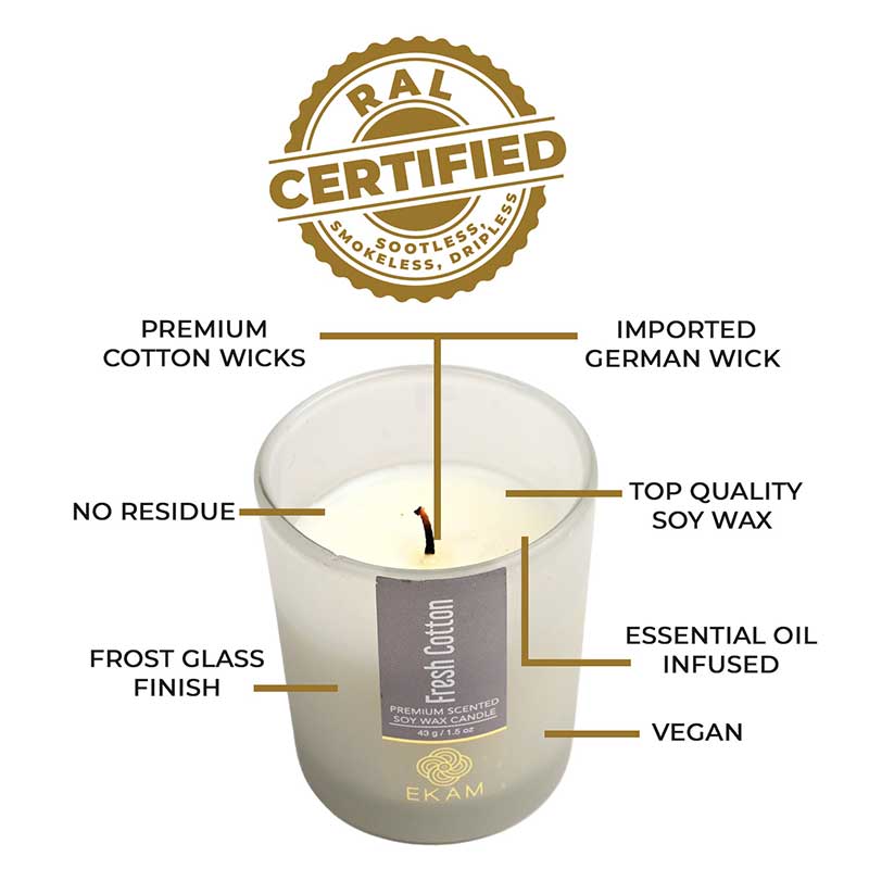 Fresh Cotton Shot Glass Scented Candle