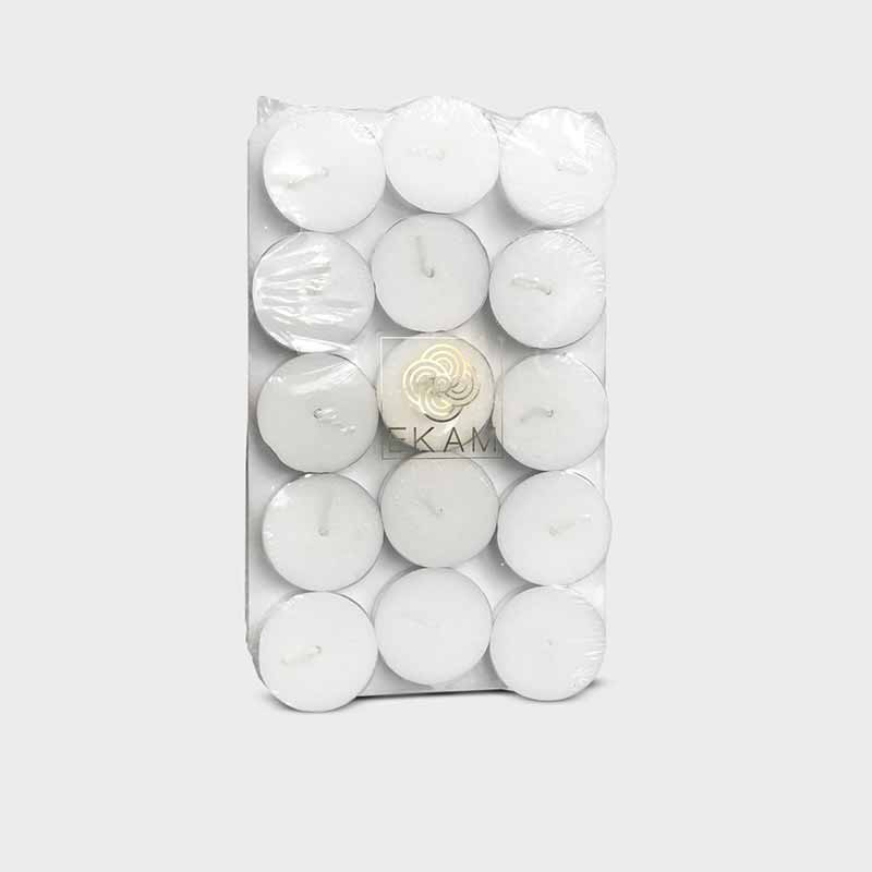Pack of 30 Unscented Tea Light Candles