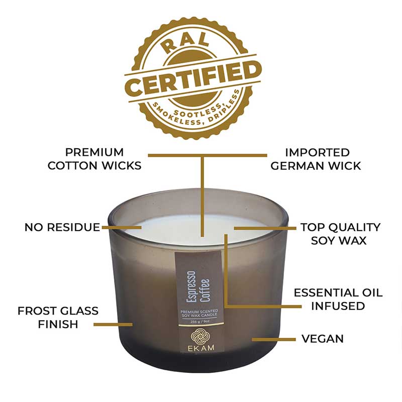 Espresso Coffee 3 Wick Scented Candle