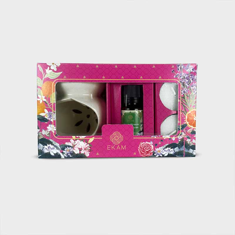Orange Blossom & Lemongrass Ceramic Oil Warmer Set