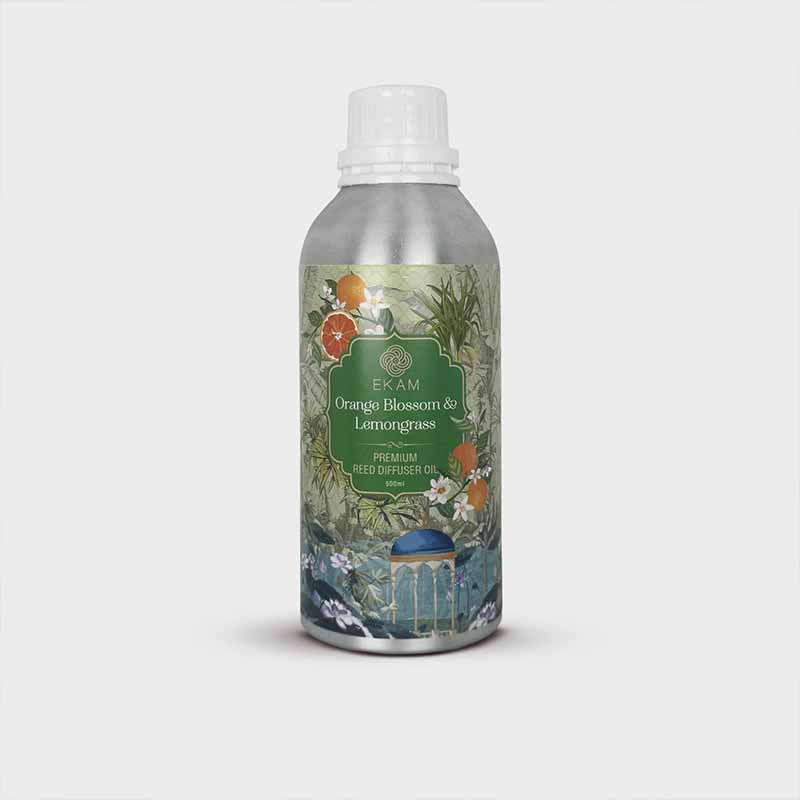 Orange Blossom & Lemongrass Reed Diffuser Oil, 500 ml