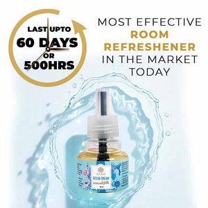 Pack of 3 Scented Air Freshener Plug-In Refill | Ocean Dream, Rose & Lemon Grass | 45 Ml Each