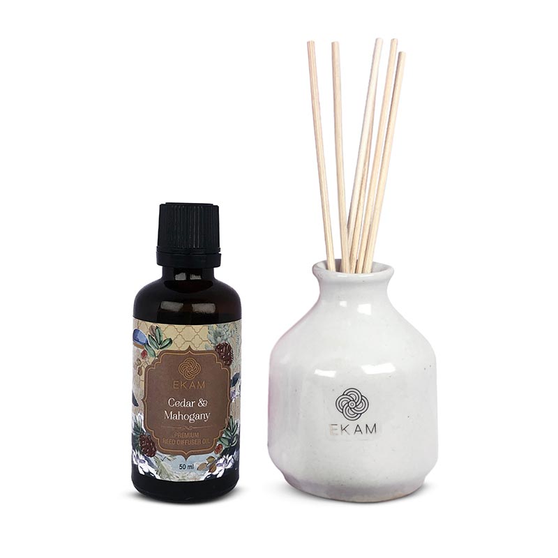 Cedar & Mahogany Reed Diffuser Gift Set