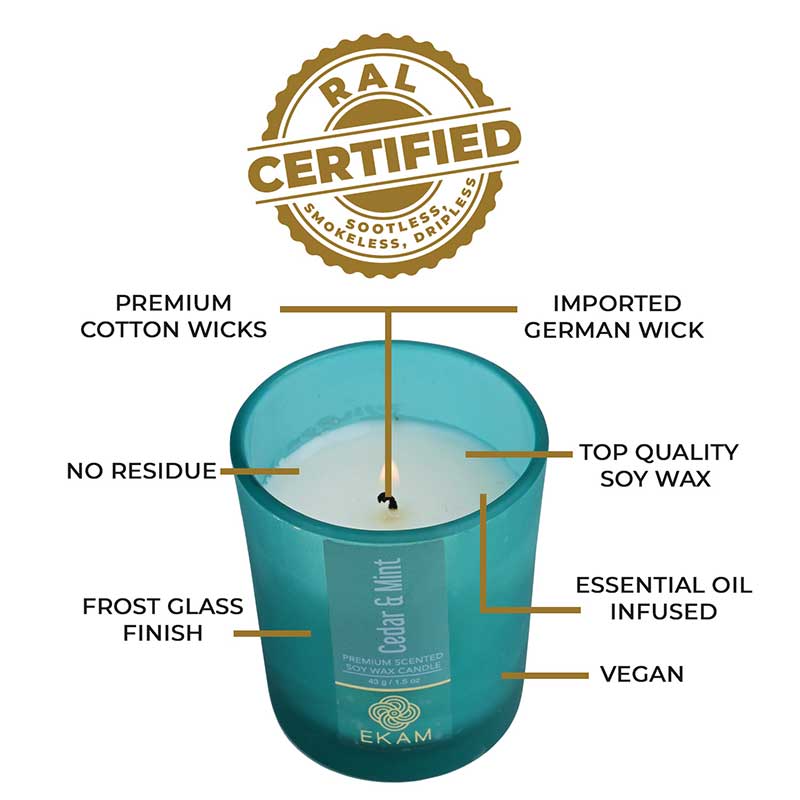 Cedar & Mint Shot Glass Scented Candle