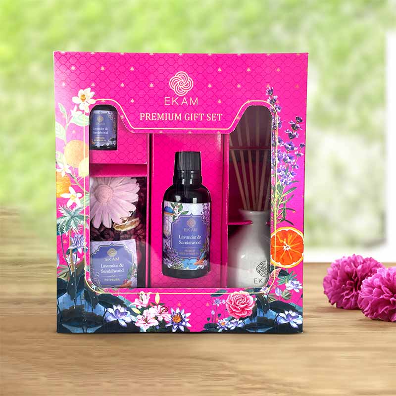 Reed Diffuser & Potpourri Gift Set | Lavender & Sandalwood Scent